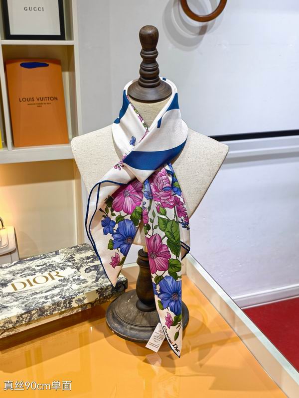 Dior silk Scarf 90X90cm E156 (1)