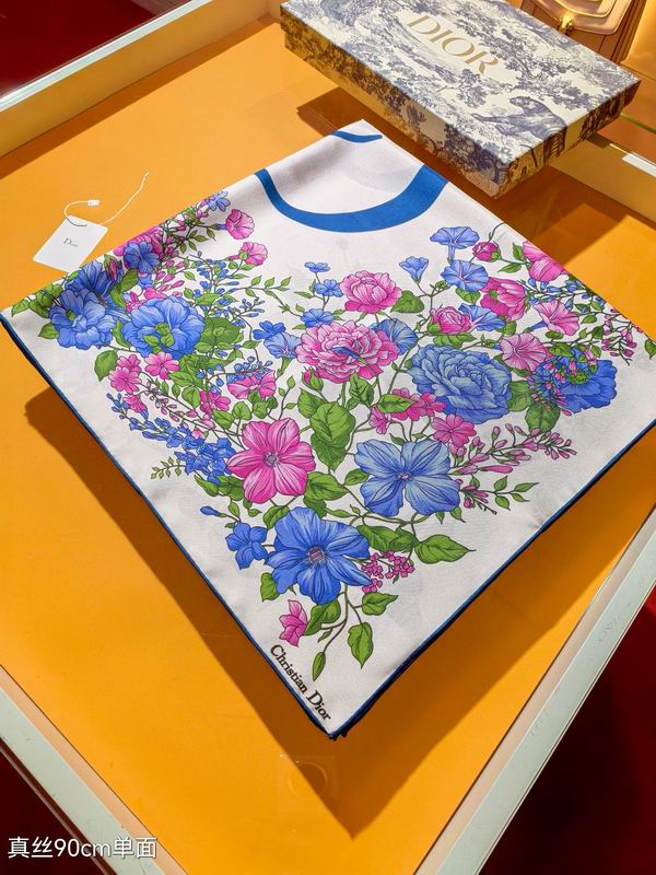Dior silk Scarf 90X90cm E156 (6)