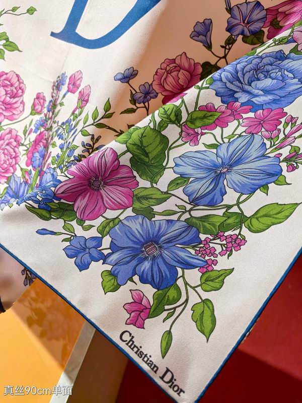 Dior silk Scarf 90X90cm E156 (7)