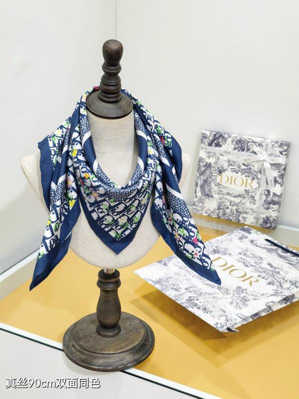 Dior silk Scarf 90X90cm E200 (2)