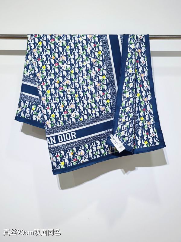 Dior silk Scarf 90X90cm E200 (3)