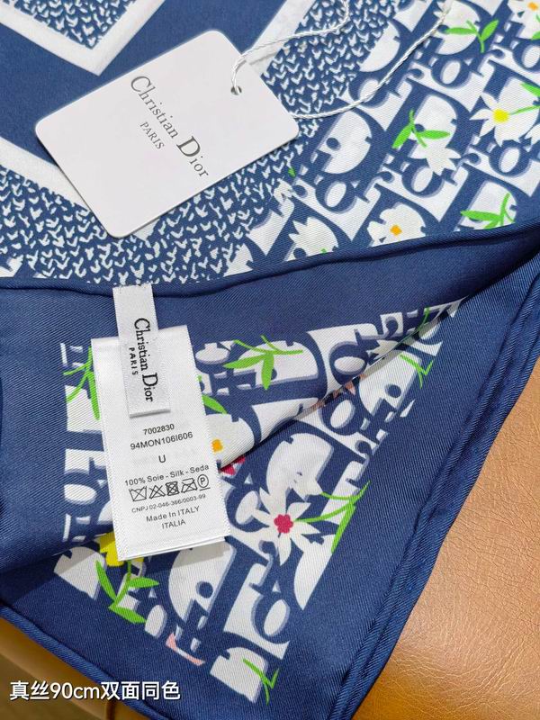 Dior silk Scarf 90X90cm E200 (5)