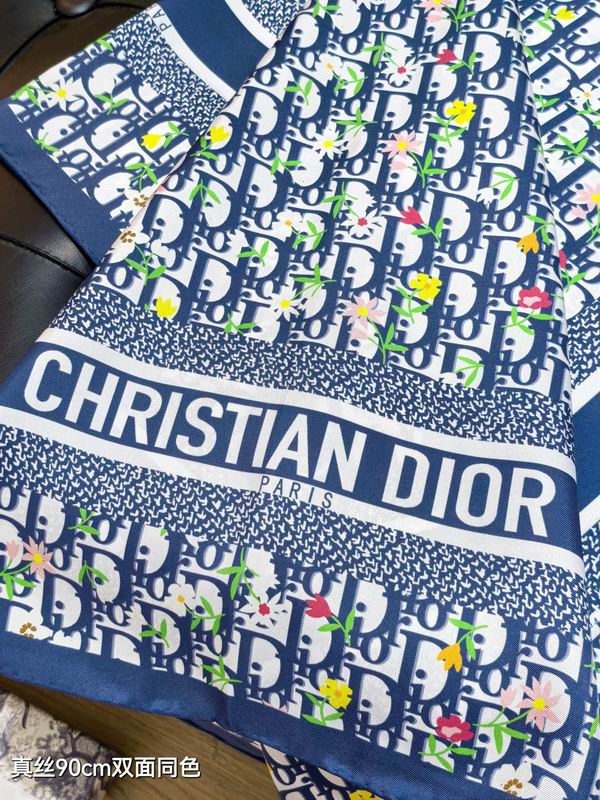 Dior silk Scarf 90X90cm E200 (6)