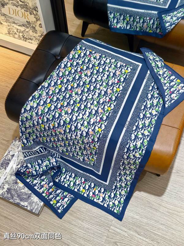 Dior silk Scarf 90X90cm E200 (7)
