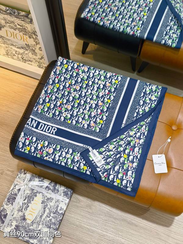 Dior silk Scarf 90X90cm E200 (8)