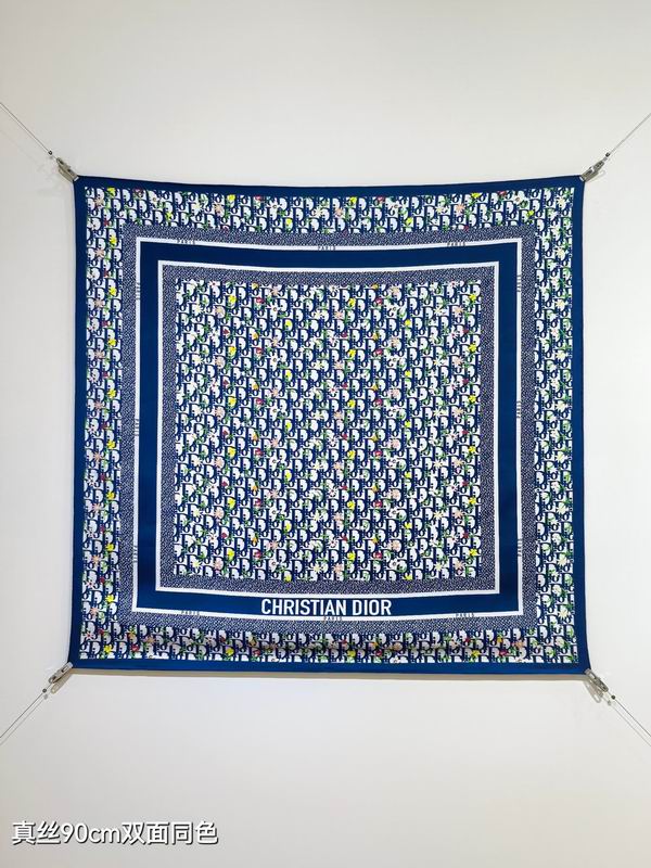 Dior silk Scarf 90X90cm E200 (9)
