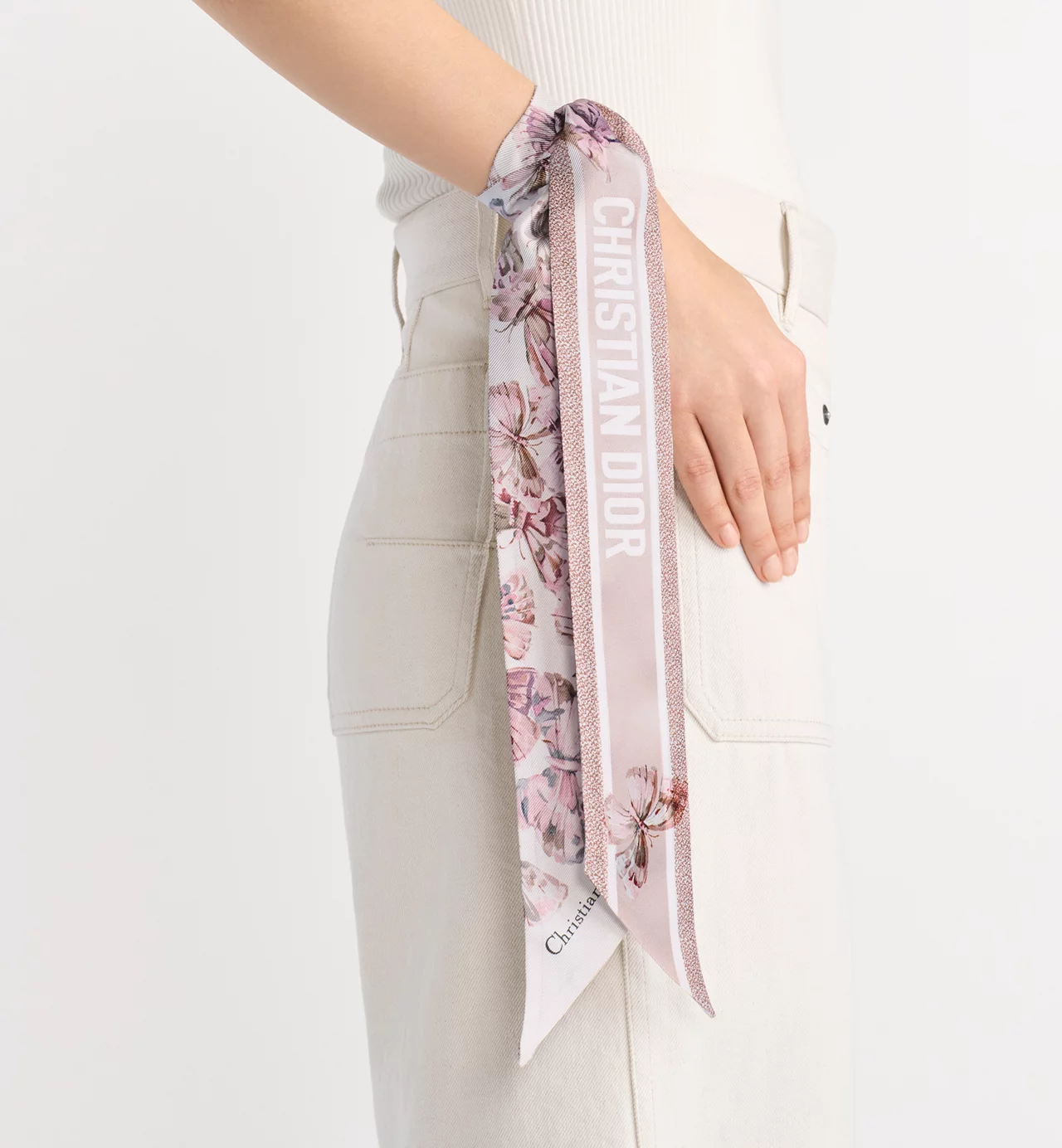 Dior silk ribbon 6X105cm E73 (5)