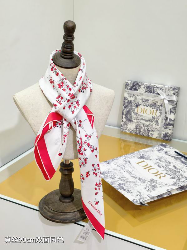 Dior silk scarf 90X90cm E04 (1)