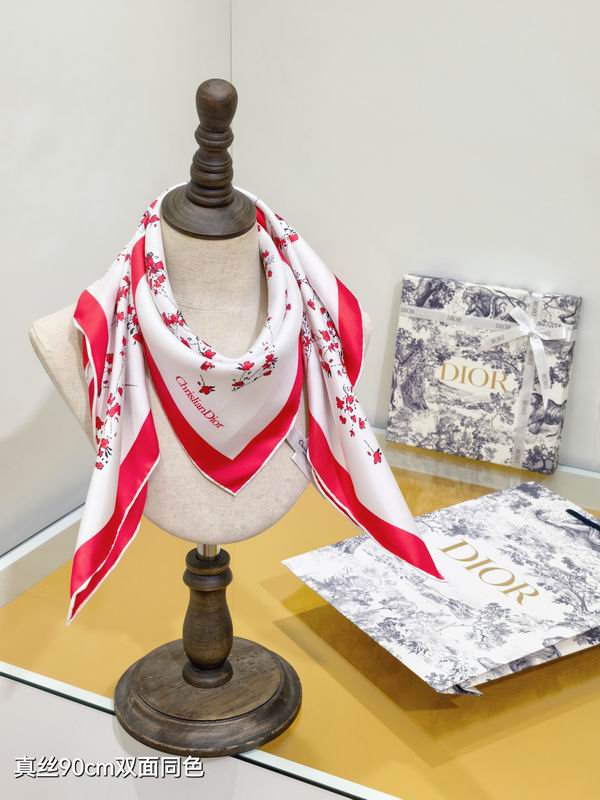 Dior silk scarf 90X90cm E04 (2)