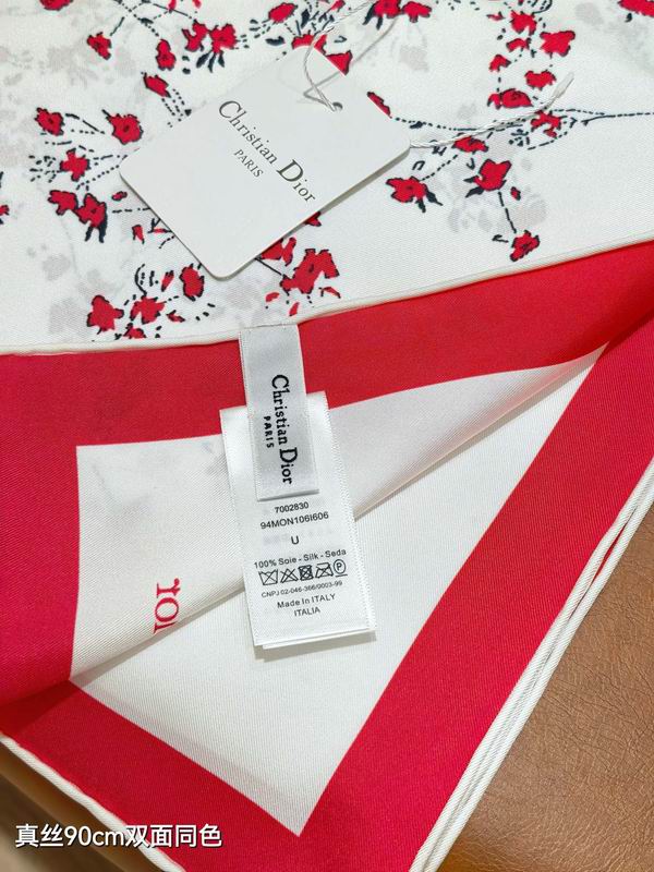 Dior silk scarf 90X90cm E04 (5)