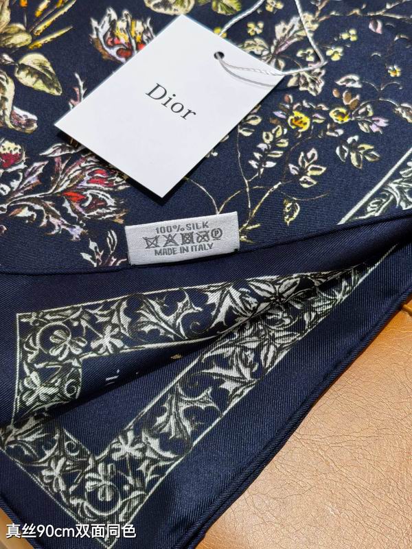 Dior silk scarf 90X90cm E29 (14)