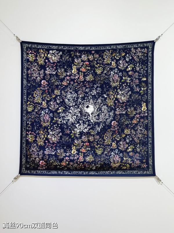 Dior silk scarf 90X90cm E29 (18)