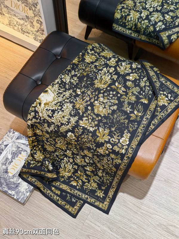 Dior silk scarf 90X90cm E29 (7)