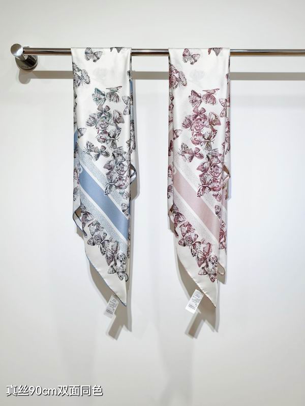Dior silk scarf 90X90cm E31 (1)