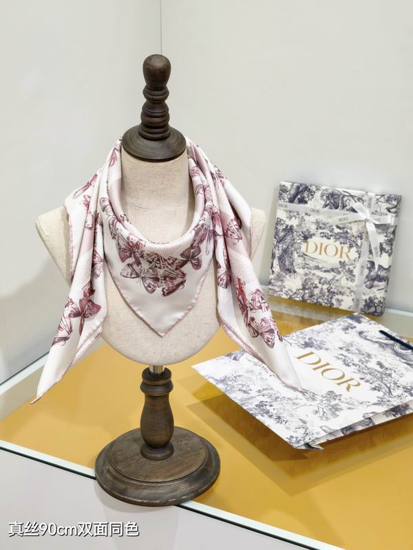 Dior silk scarf 90X90cm E31 (12)
