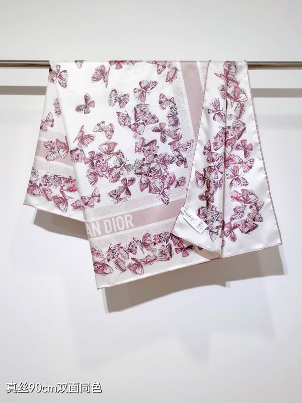 Dior silk scarf 90X90cm E31 (13)