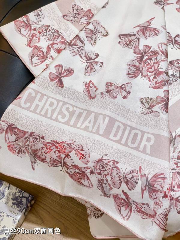 Dior silk scarf 90X90cm E31 (15)
