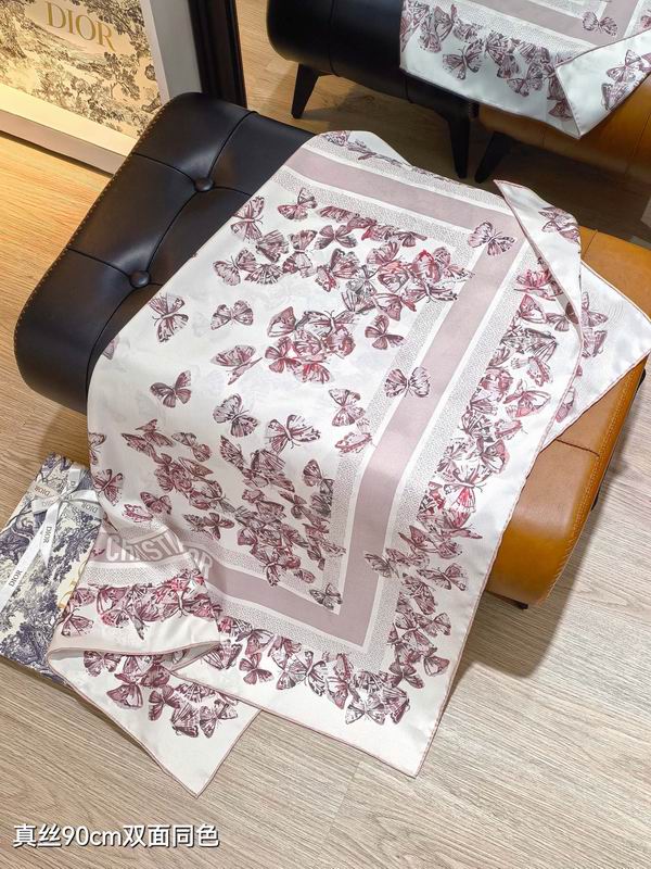 Dior silk scarf 90X90cm E31 (16)