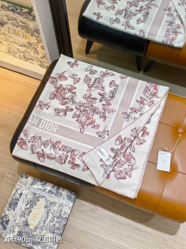 Dior silk scarf 90X90cm E31 (17)