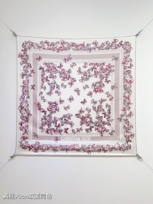 Dior silk scarf 90X90cm E31 (18)