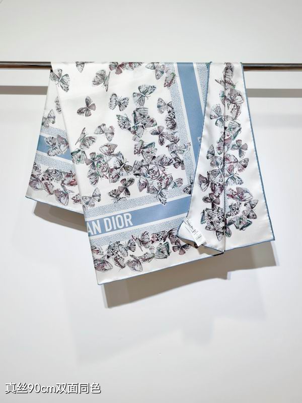 Dior silk scarf 90X90cm E31 (3)