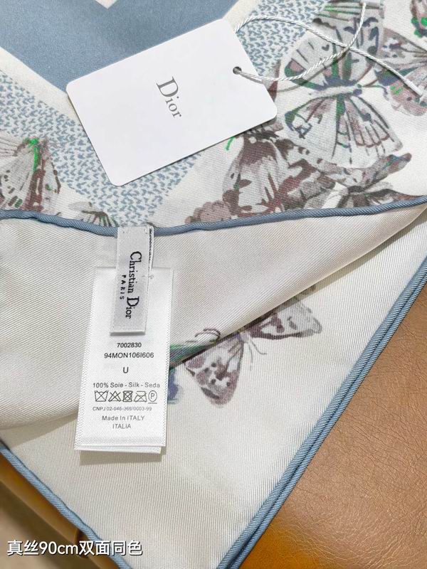 Dior silk scarf 90X90cm E31 (4)