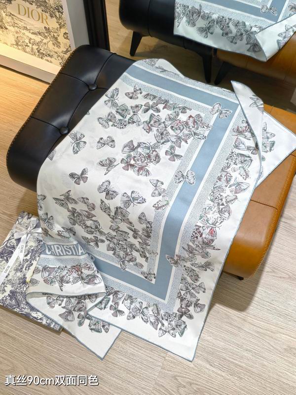 Dior silk scarf 90X90cm E31 (6)