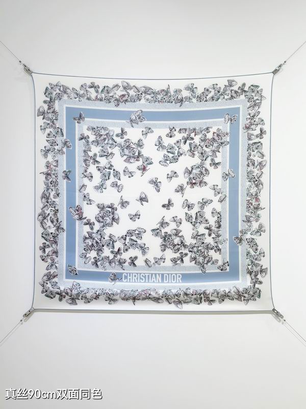 Dior silk scarf 90X90cm E31 (8)