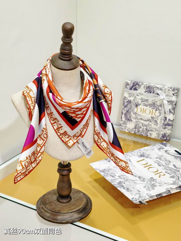Dior silk scarf 90X90cm E47 (1)