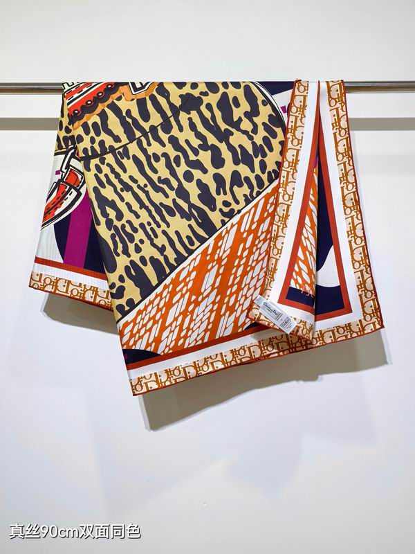 Dior silk scarf 90X90cm E47 (2)