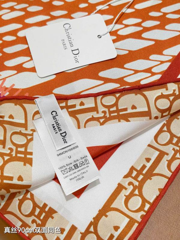 Dior silk scarf 90X90cm E47 (3)