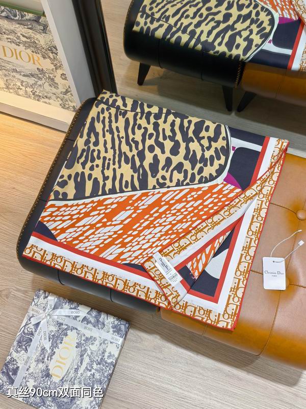 Dior silk scarf 90X90cm E47 (6)