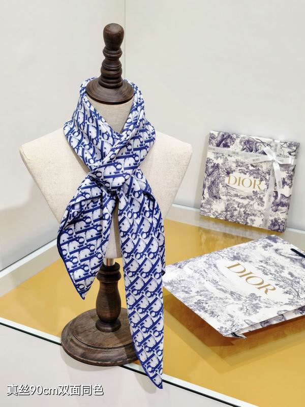 Dior silk scarf 90X90cm E48 (1)