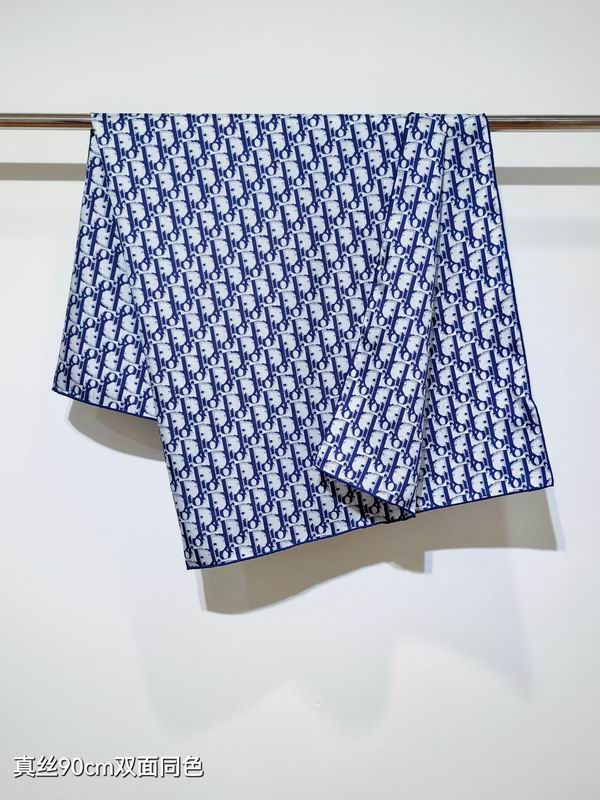 Dior silk scarf 90X90cm E48 (3)