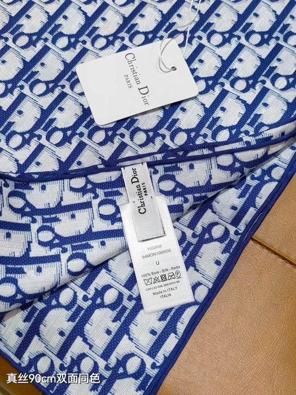 Dior silk scarf 90X90cm E48 (4)