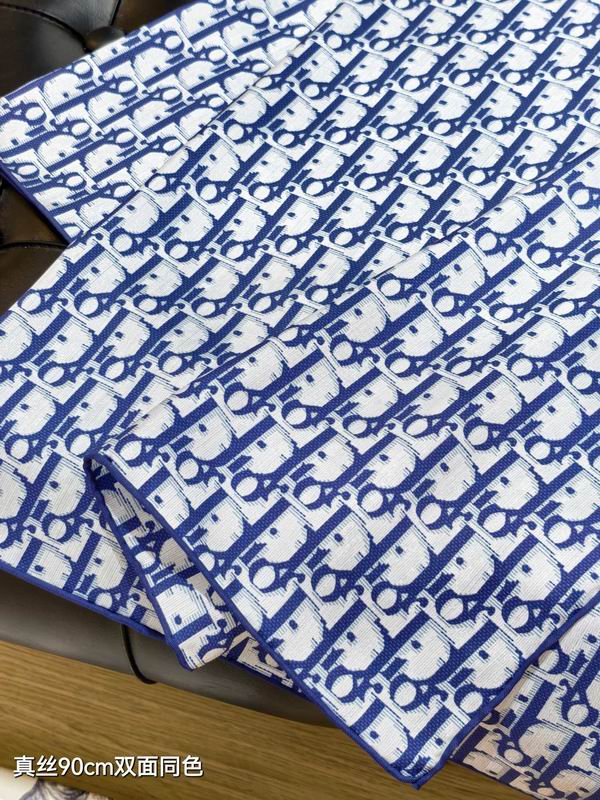 Dior silk scarf 90X90cm E48 (5)