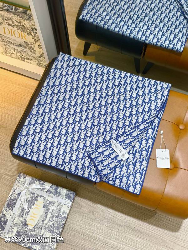 Dior silk scarf 90X90cm E48 (7)