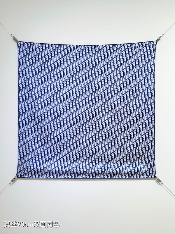 Dior silk scarf 90X90cm E48 (8)