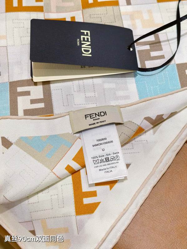 Fendi silk scarf 90X90cm E72 (4)