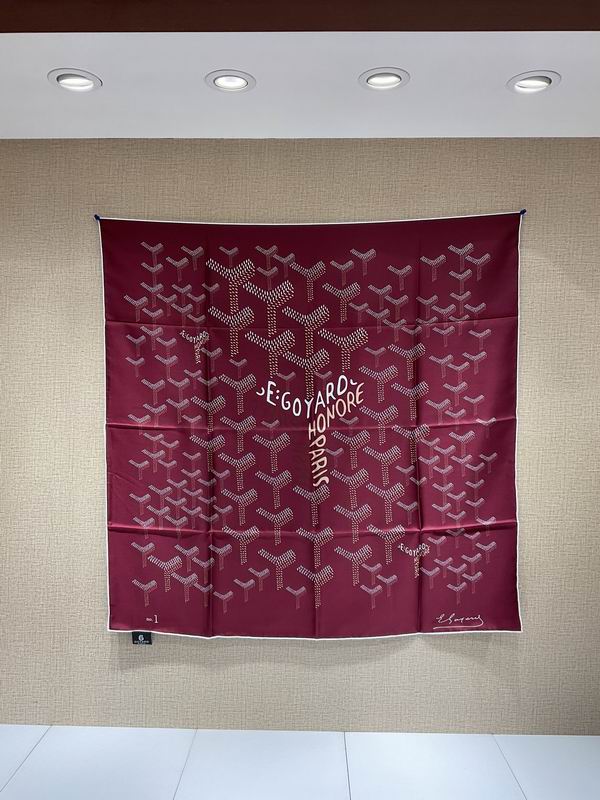 Goyard silk scarf 90X90cm E28 (3)