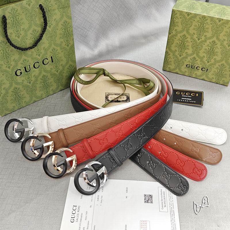 Gucci belt 38mmX90-125cm lb (31)