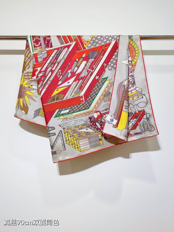 Hermes silk Scarf 90X90cm E08 (2)