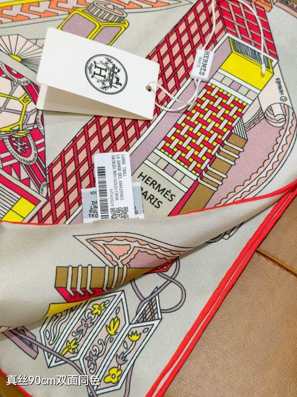 Hermes silk Scarf 90X90cm E08 (3)