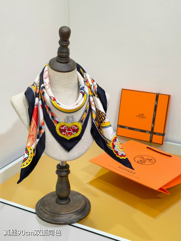 Hermes silk Scarf 90X90cm E118 (2)