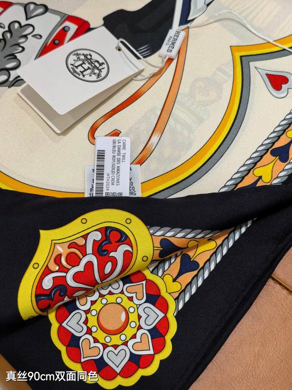 Hermes silk Scarf 90X90cm E118 (4)