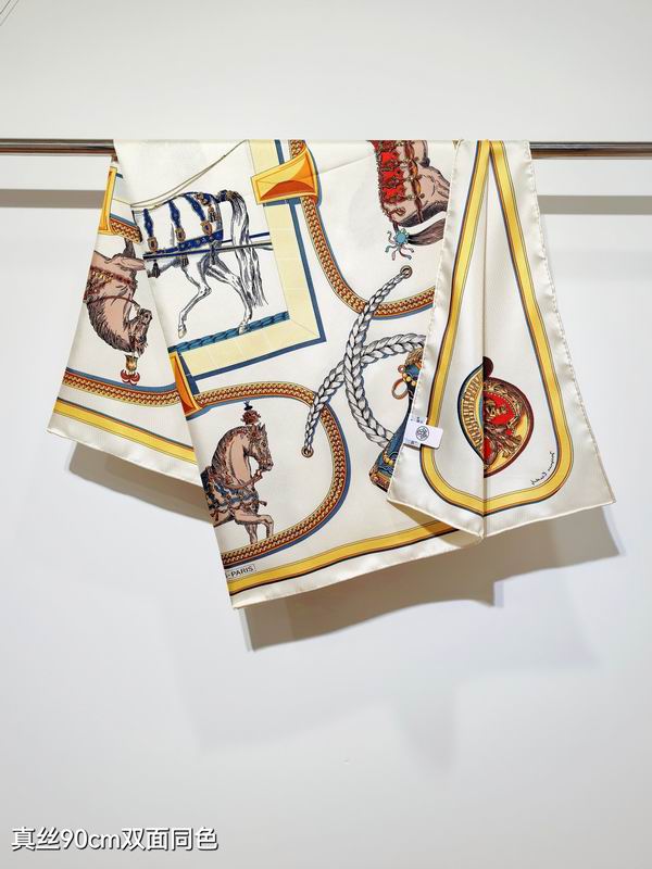 Hermes silk Scarf 90X90cm E120 (13)