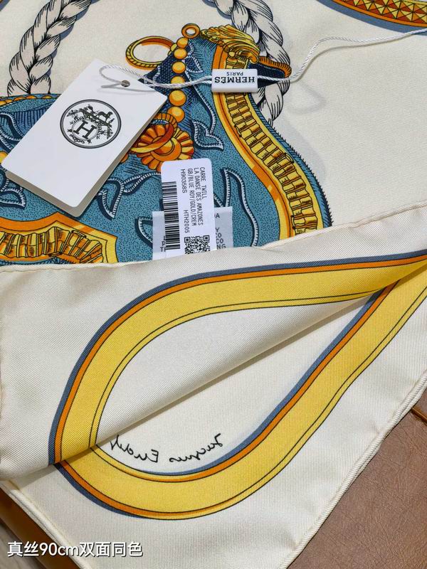 Hermes silk Scarf 90X90cm E120 (14)