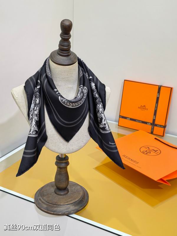 Hermes silk Scarf 90X90cm E120 (2)