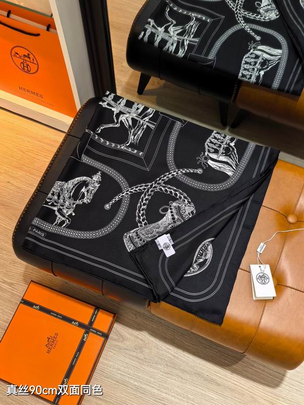 Hermes silk Scarf 90X90cm E120 (7)