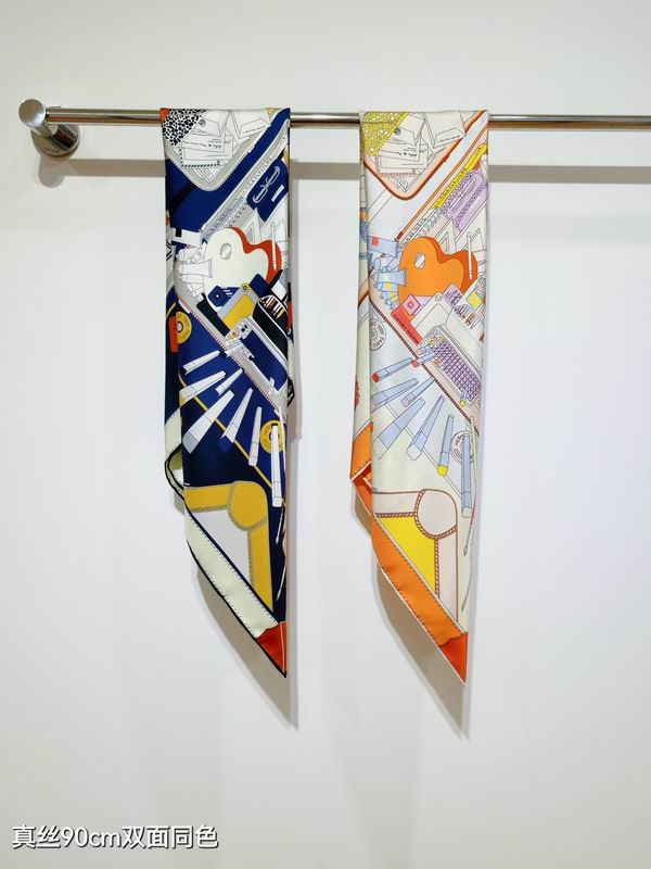 Hermes silk Scarf 90X90cm E121 (1)